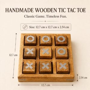 HANDMADE WOODEN TIC TAC TOE